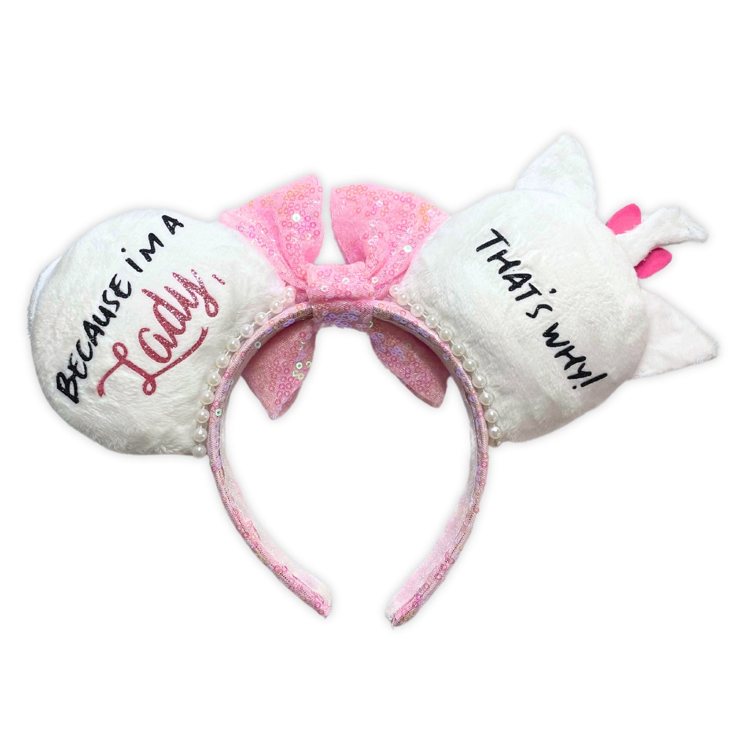 White Kitten MB Mouse Ears