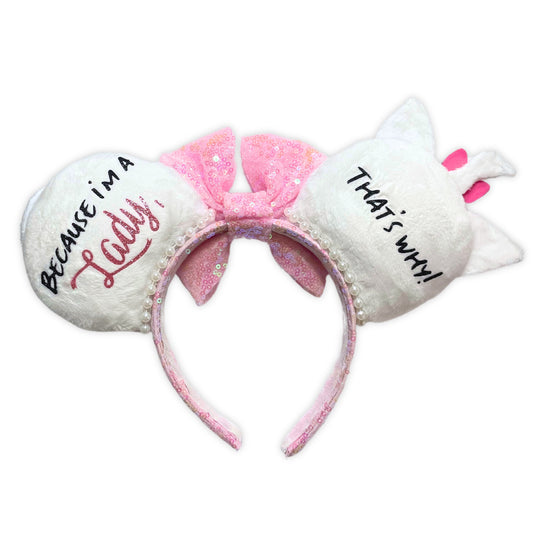 White Kitten MB Mouse Ears