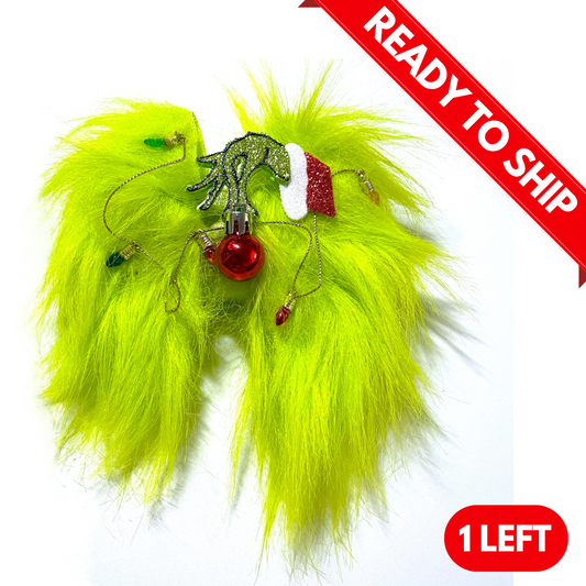 (RTS) Green Ornament Grouch MB Bow
