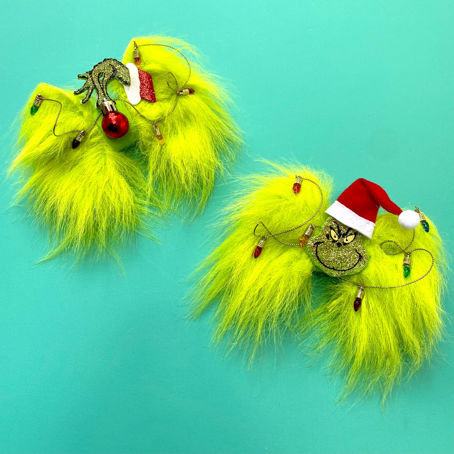 Green Christmas Grouch MB Bow